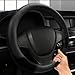 KPFILEH Car Steering Wheel Cover 15 Breathable Microfiber Leather Ice Silk Mesh Wheel Wrap Warm in Winter Cool in Summer Comfortable AntiSlip Auto Interior Decorative ProtectorBlack - Image 2