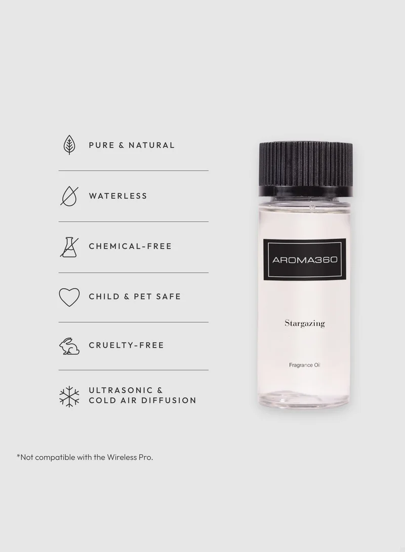 AROMA360 Stargazing Fragrance Oil Blend - Hotel Inspired for Luxury Essential Oil Diffusers - Aromatherapy Scent Diffuser Oil - White Tea, Bergamot, and Jasmine