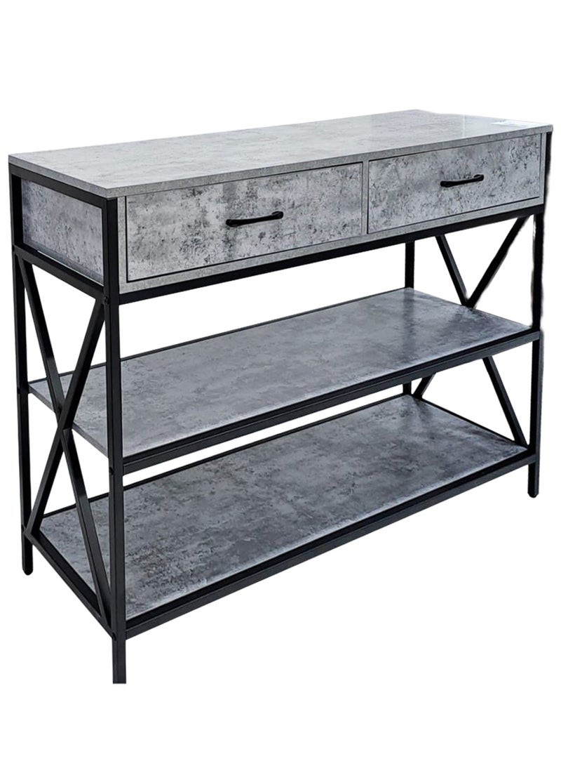Living Console Table with Drawers And Storage Shelves, Narrow Long Sofa Entryway Table for Living Room, 120*40*85 cm - Image 5