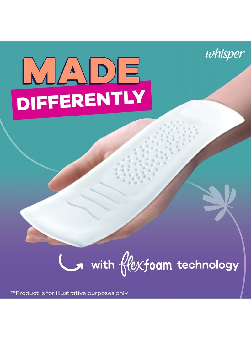 Whisper Whisper Flexfoam, 10 XL+ Sanitary Pads for Women, Upto Zero Feel Zero Leaks, World's 1st Flexfoam Pad, Upto 100% leak free, Seamlessly Conforms to your body  - Image 5