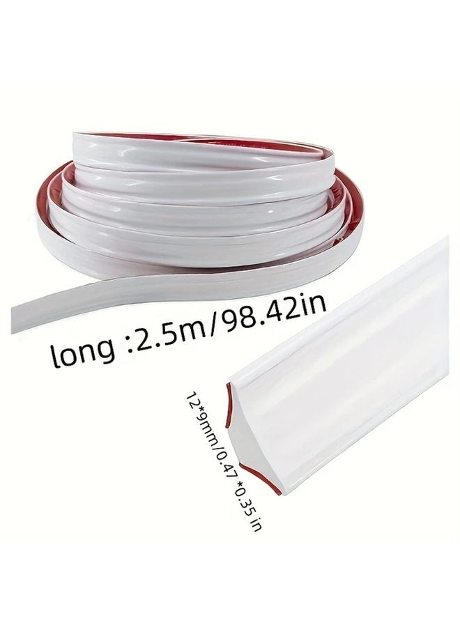 Self Adhesive PVC Corner Trim White 19x13mm 3m Wall Floor Edge Molding - Image 4