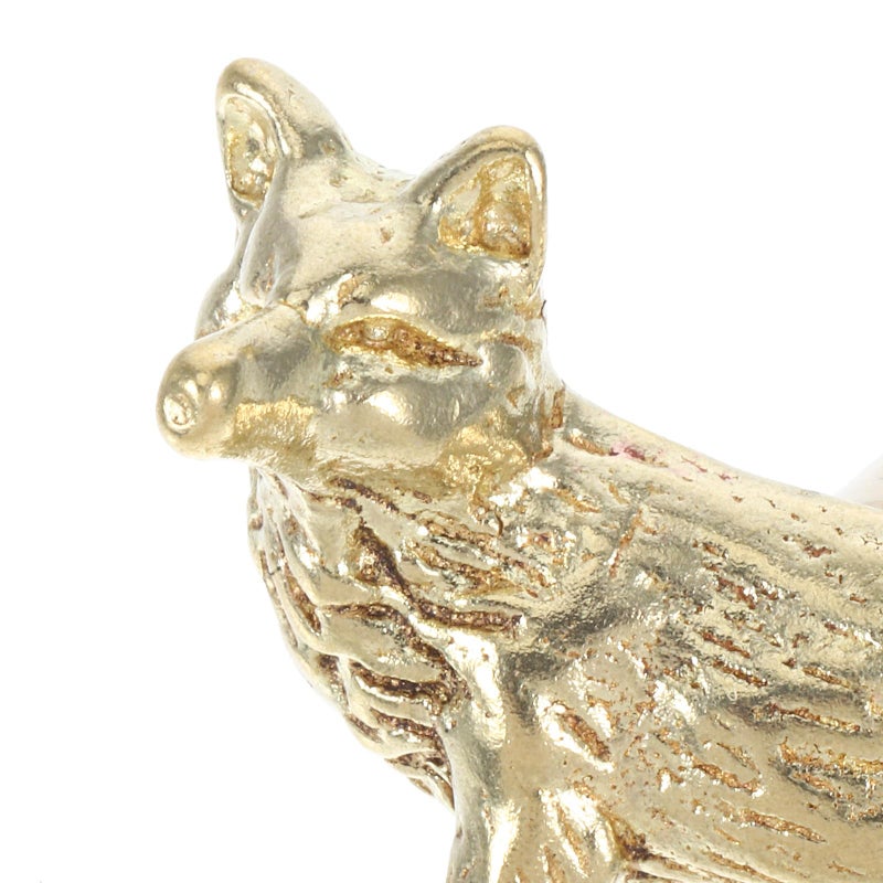 Brass Fox Cabinet Handles Vintage Animal Design Decorative Hardware Pulls - Image 4