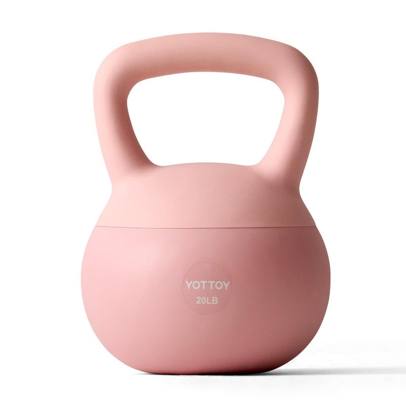 YOTTOY Soft Kettlebell,Kettlebell Anti-Slip Grip Weight for Home Workouts, Kettlebells Set Strength and Safety Guaranteed (20LB-Pink) - Image 1