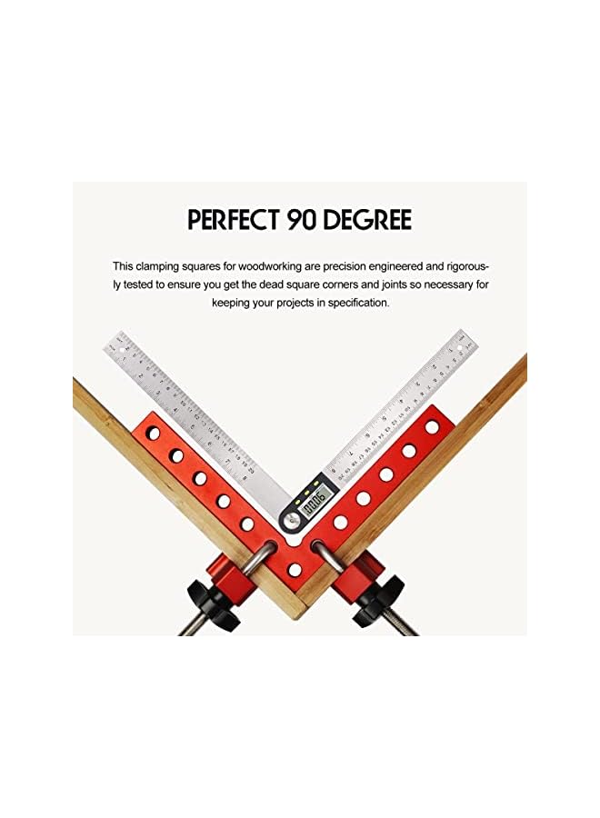 promass 90 Degree Positioning Clip, Square Aluminum Alloy Right Angle Clip Fixing Tool, Corner Clip Cabinet Clip Suitable for Woodworking, Project Lovers, Cabinet, Drawer, Photo Frame (2 Pcs) - Image 4