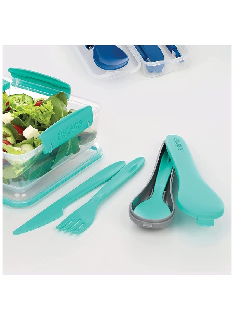 Sistema Cutlery To Go Set Turquoise - Image 2