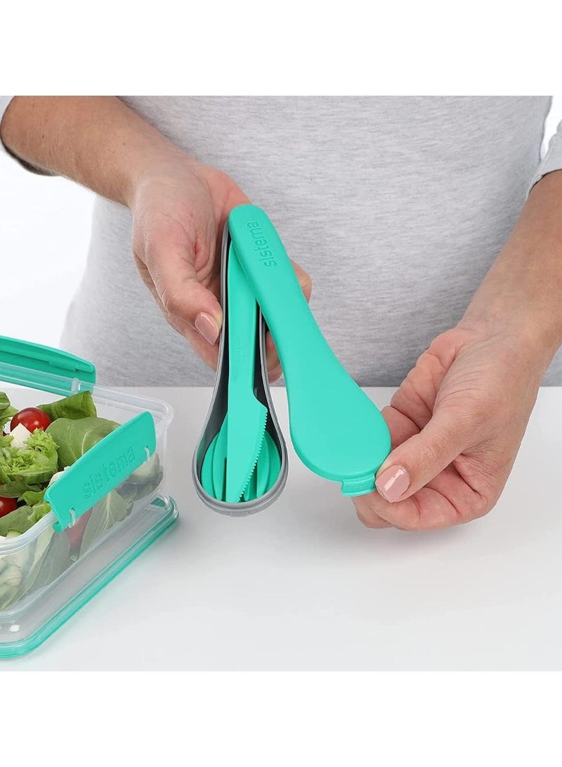 Sistema Cutlery To Go Set Turquoise - Image 4