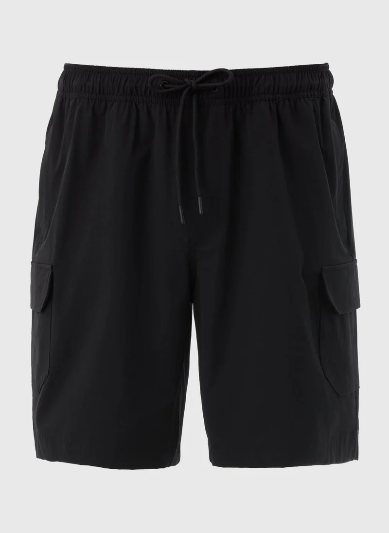 Matalan Black Smart Cargo Shorts