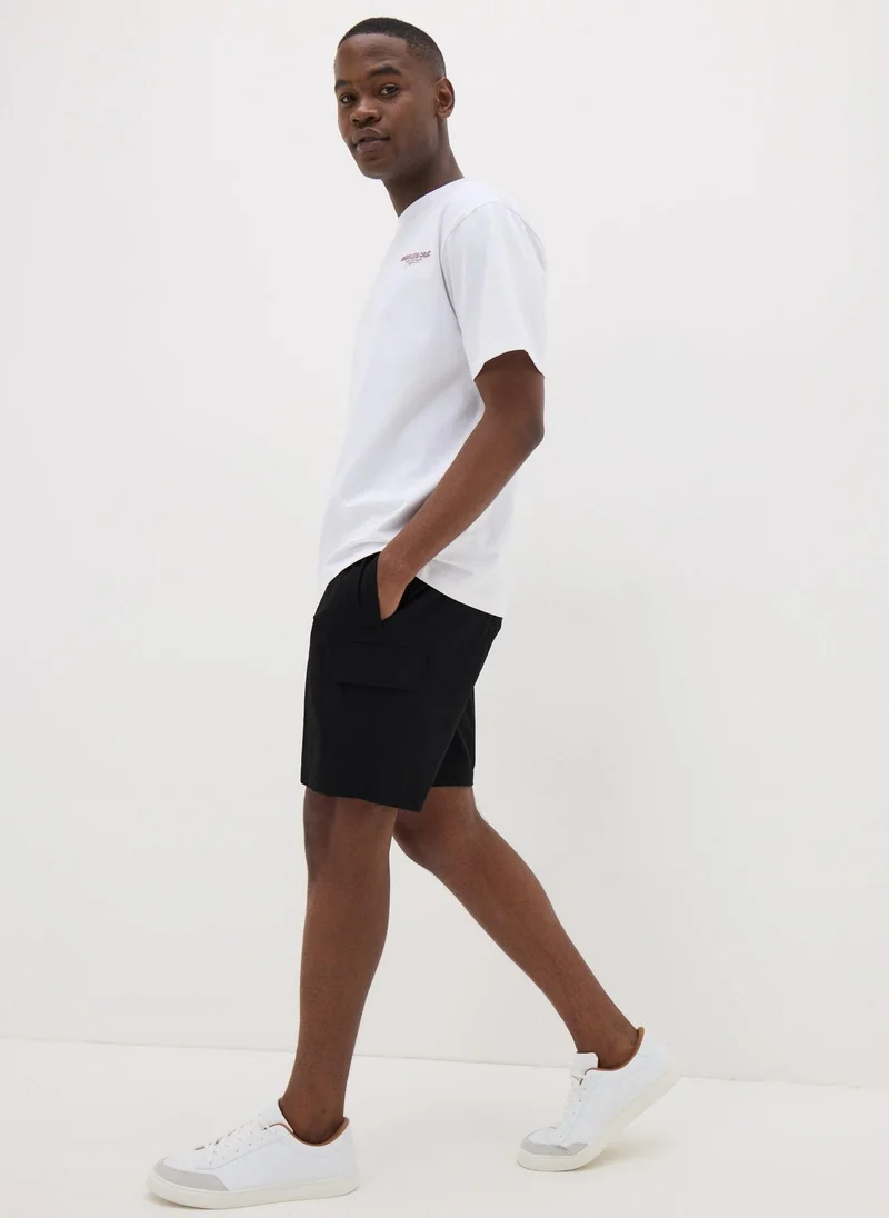 Matalan Black Smart Cargo Shorts