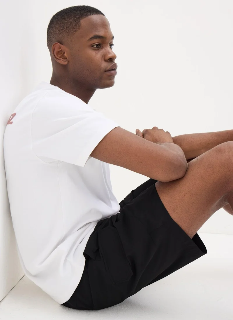 Matalan Black Smart Cargo Shorts