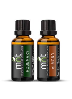 MNT Combo of Rosemary Oil and Almond Oil For Hair Growth Skin care (Each 15ML) 100% Pure l Oil  - Image 2