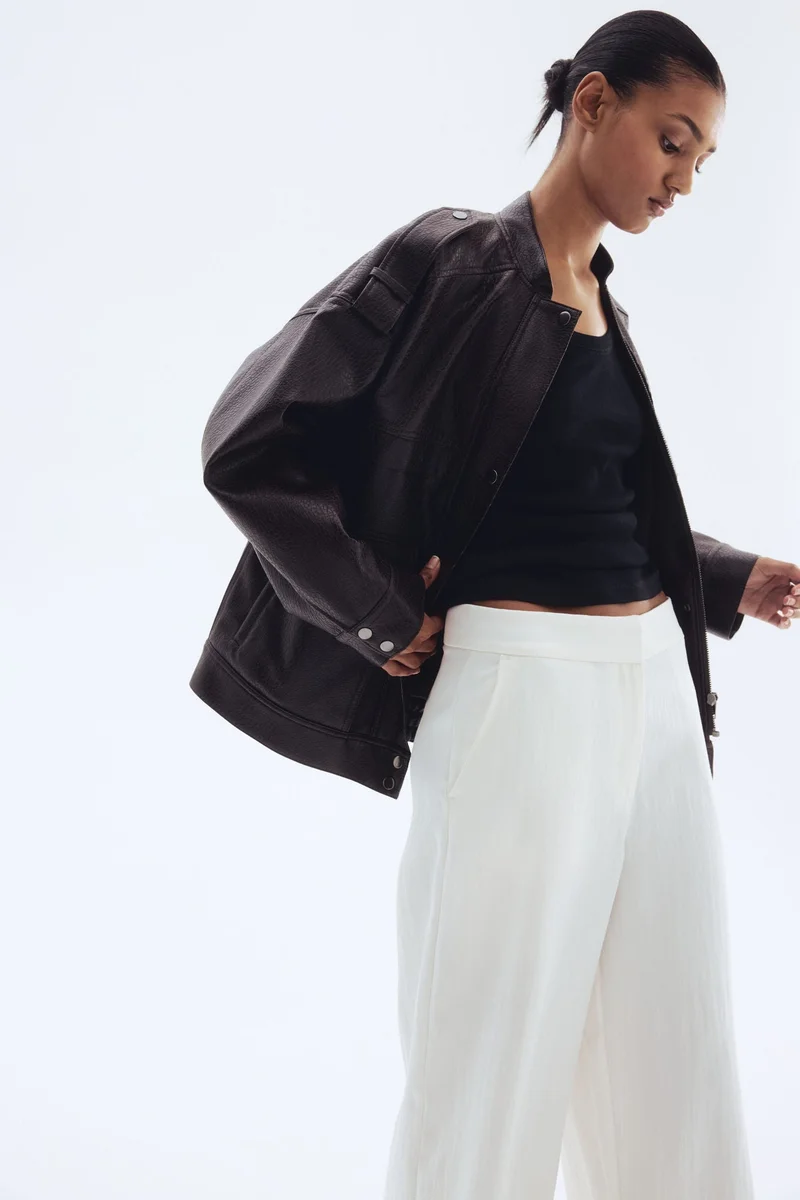 H&M Wide twill trousers