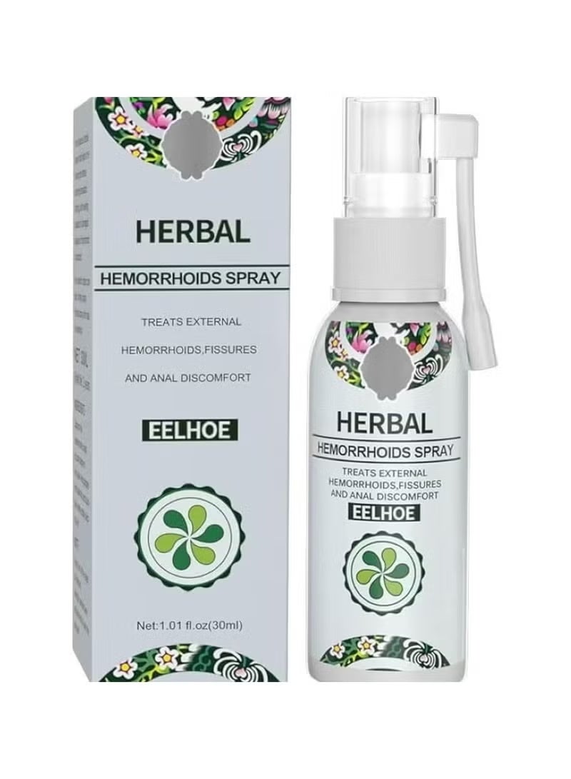 EELHOE بخاخ البواسير العشبي - تخفيف مهدئ بمكونات طبيعية - تركيبة سريعة المفعول لعدم الراحة الناتجة عن البواسير - 30 مل - Image 2
