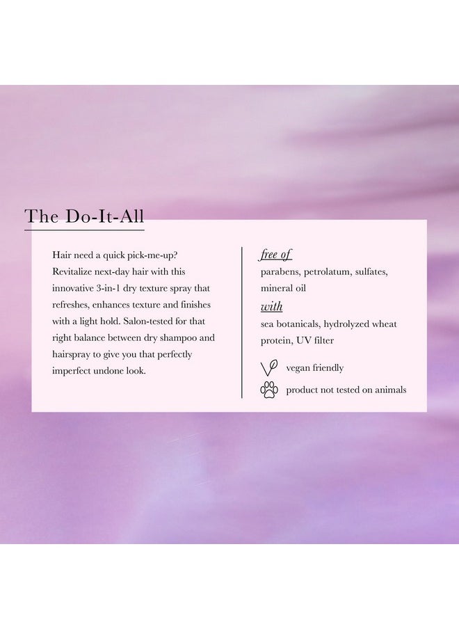 SGX NYC The Do It All 3In1 Texturizing Spray 6.5 Oz Dry Spray Refreshes And Revitalizes Hair Adding Texture And Volume Light Flexible Hold Sulfate And Paraben Free  - Image 2