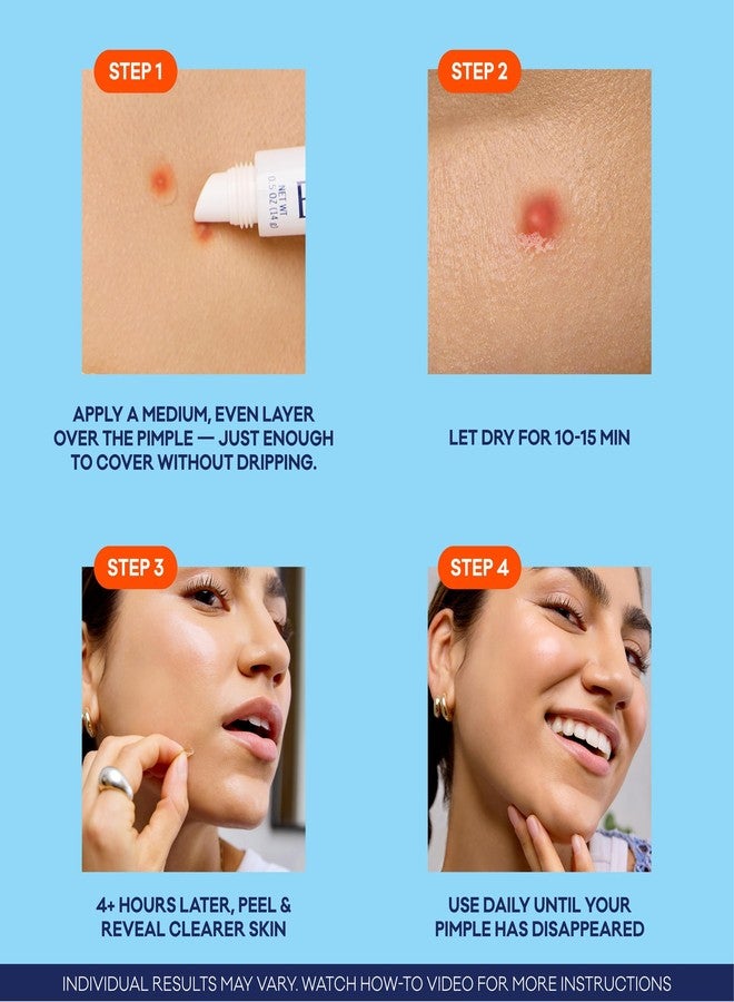 Bioré Biore Paint & Peel Liquid Pimple Patch, Invisible Pimple Patch with Salicylic Acid, Up to 100 Uses, .5 Oz - Image 3