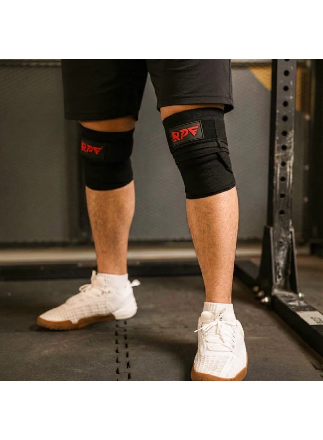 RPE Gear Knee Wraps 200 CM – Extra-Long Heavy-Duty Support for Squats & Leg Training - Image 2