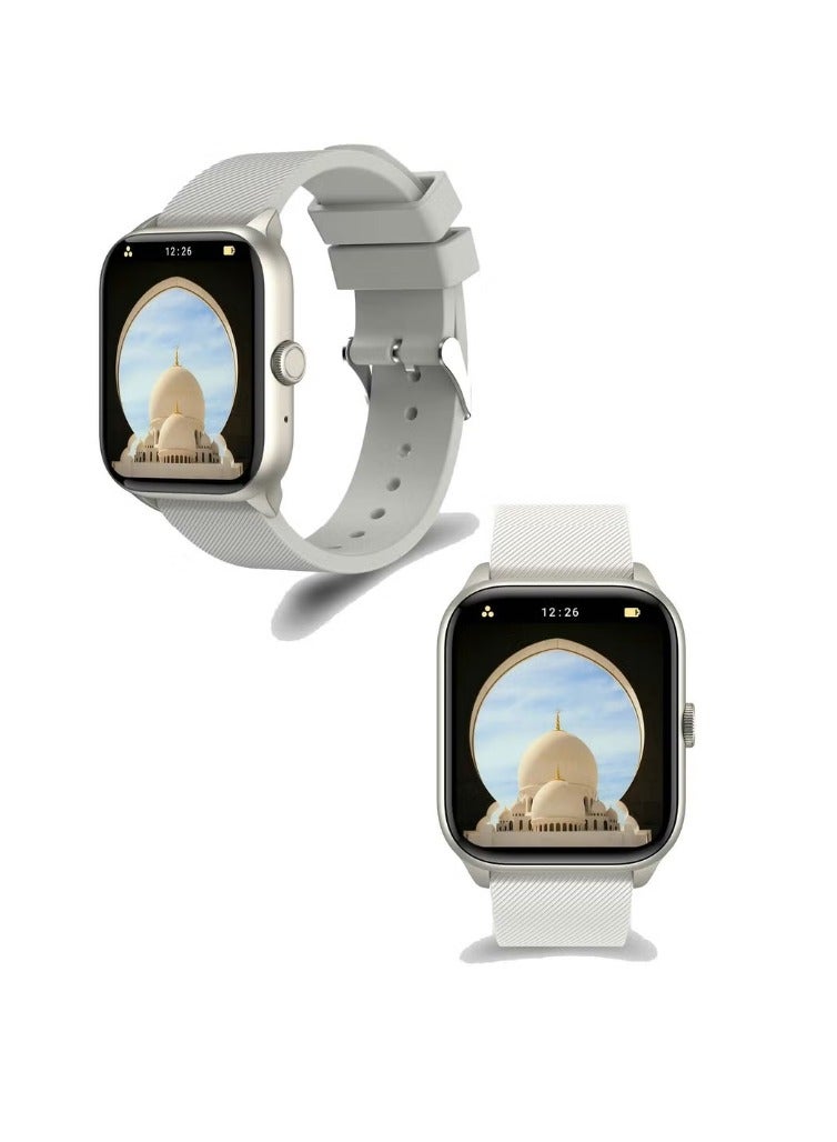 إيكيبلا ساعة آي كيوبلا كيو واتش إس 2، 1.83 بوصة، ساعة قرآن، بلوتوث، مكالمات هاتفية، ساعة ذكية - فضية - Image 1