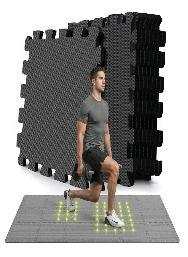 BeMaxx Fitness Puzzle Mat for Gym Floors | Protection Set of Foam Rubber Slabs Rubber for Sports Machines, Expandable Protective Mat Tatami Tapestry Mat Mats Weights Gym - Image 1