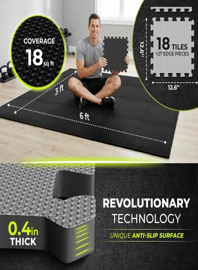 BeMaxx Fitness Puzzle Mat for Gym Floors | Protection Set of Foam Rubber Slabs Rubber for Sports Machines, Expandable Protective Mat Tatami Tapestry Mat Mats Weights Gym - Image 3