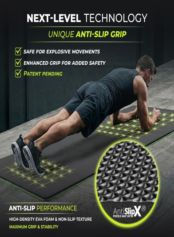 BeMaxx Fitness Puzzle Mat for Gym Floors | Protection Set of Foam Rubber Slabs Rubber for Sports Machines, Expandable Protective Mat Tatami Tapestry Mat Mats Weights Gym - Image 2