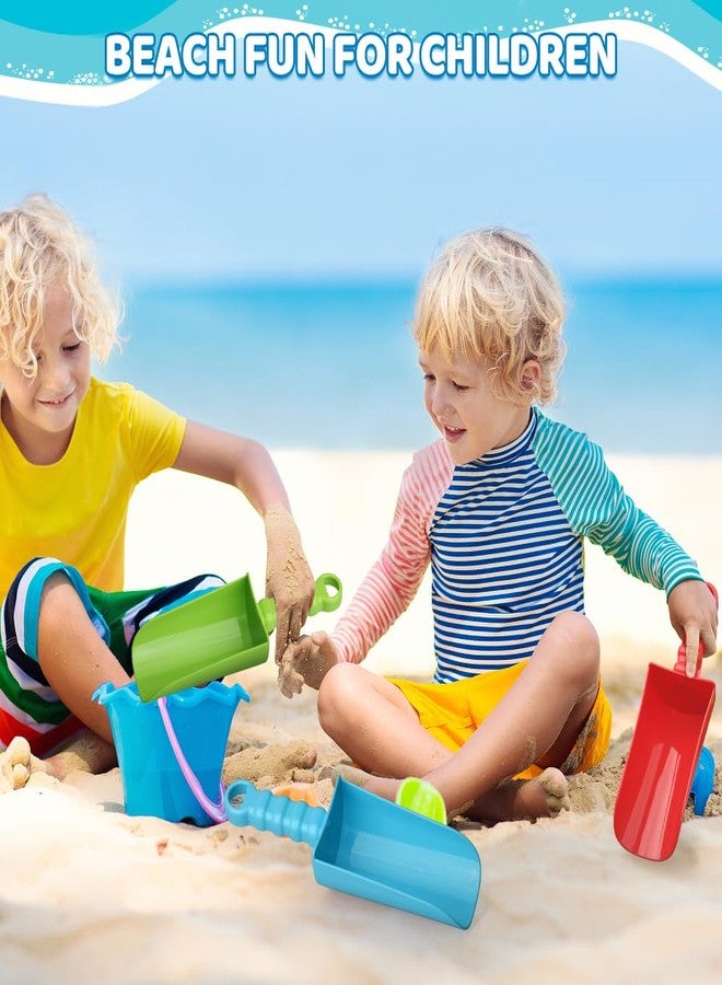 Dilabnba Premium Beach Sand Shovels Toys for Kids Adults, 9'' Jumbo Sand Scoop Spade for Toddlers Baby, Heavy Duty Toddler Garden Tools Sandbox Kit for Gardening Shoveling Digging Traveling(4PCS) - Image 4