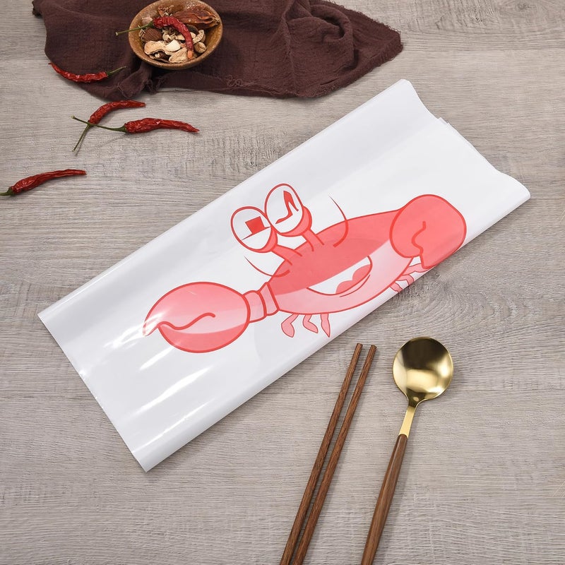 MGTECH 23 Inch Thick Crab/Lobster Bibs Disposable Plastic Funny Seafood Apron for Adults - Image 4