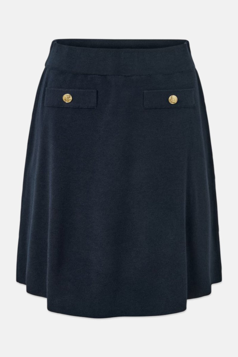 Tchibo تنورة صغيرة محبوكة للنساء، زرقاء داكنة - Image 2