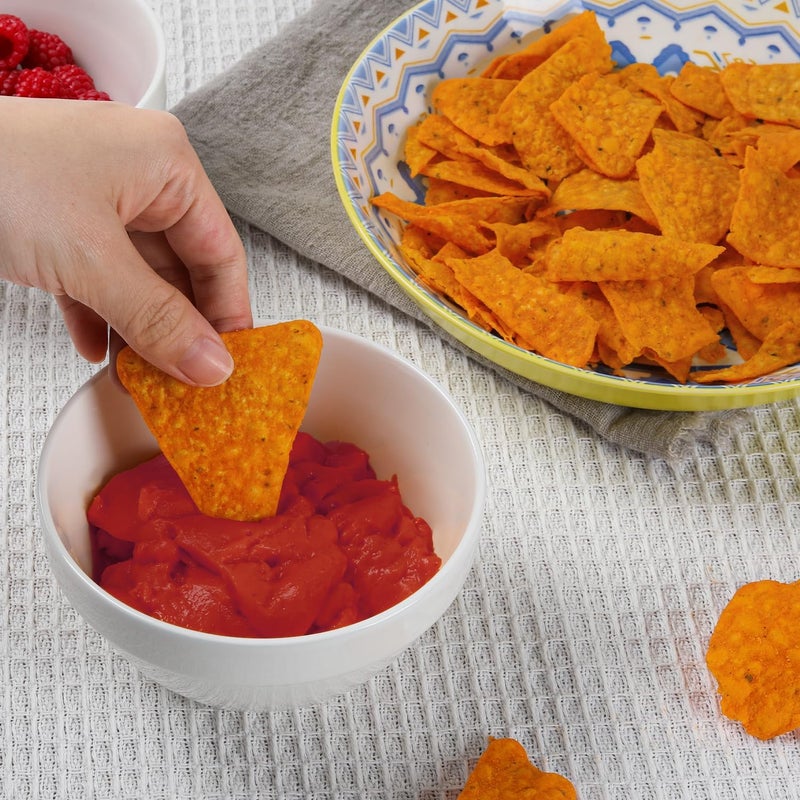 HAPPY KIT Ceramic Bouillon Cups Ice cream Bowls 10 OunceSmall Dessert 45 Inch For Dipping Fruit Snack Side Dishes For Kitchen  Set of 6White - Image 5