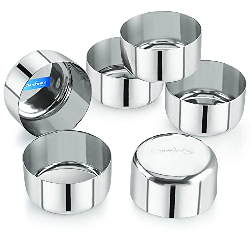 neelam Stainless Steel 5.5, 22 Gauge Sadi 200 ml Vati, Set of 6, Dinner Bowl Katori Serving Vati, Durable Quality, Elegant, Perfect for Serving Snacks, Desserts, and Condiments,Sliver - Image 2