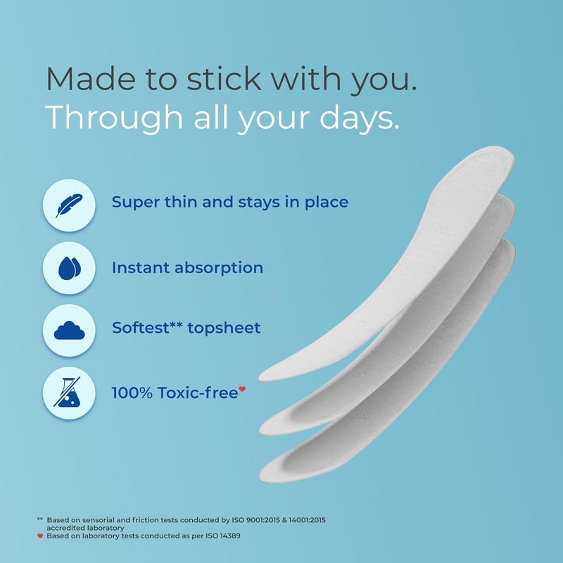 Nua Ultra-Soft Panty Liners For Women Daily Use - 40 Liners | 160mm Long | Rash-Free and Toxin-Free | Protection Against Leakage and Discharge | Keeps You Dry & Fresh All Day Long - Image 4