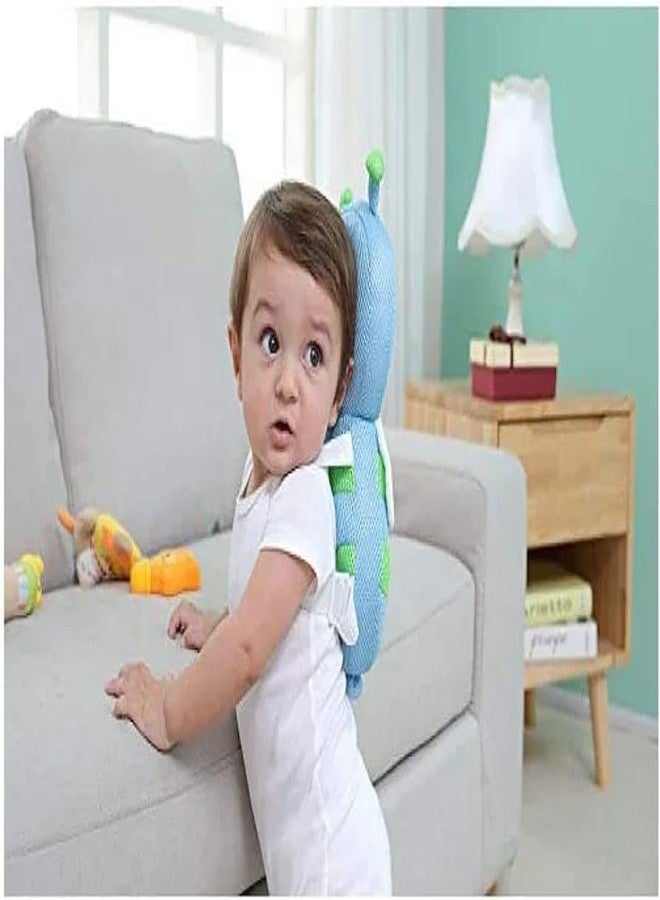 PRISCILLA Baby Toddlers Kids Child Head Back Safety Protector Pad Cushion Pillow with Straps (Blue) - Image 4