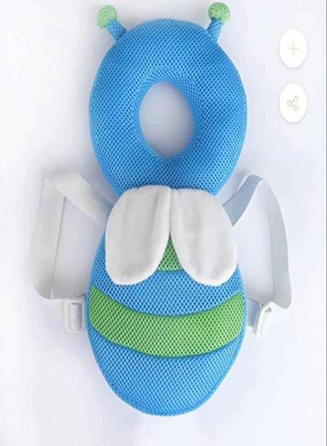 PRISCILLA Baby Toddlers Kids Child Head Back Safety Protector Pad Cushion Pillow with Straps (Blue) - Image 5