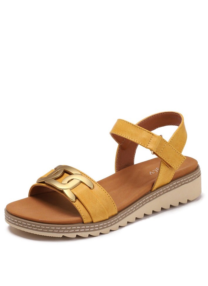 SIKETU Summer New Women's Outdoor Leisure Beach Slope and Roman Sandals  - Image 1