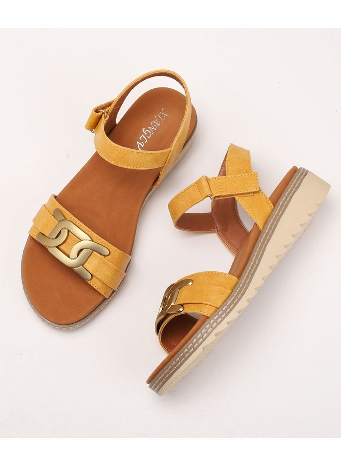 SIKETU Summer New Women's Outdoor Leisure Beach Slope and Roman Sandals  - Image 2