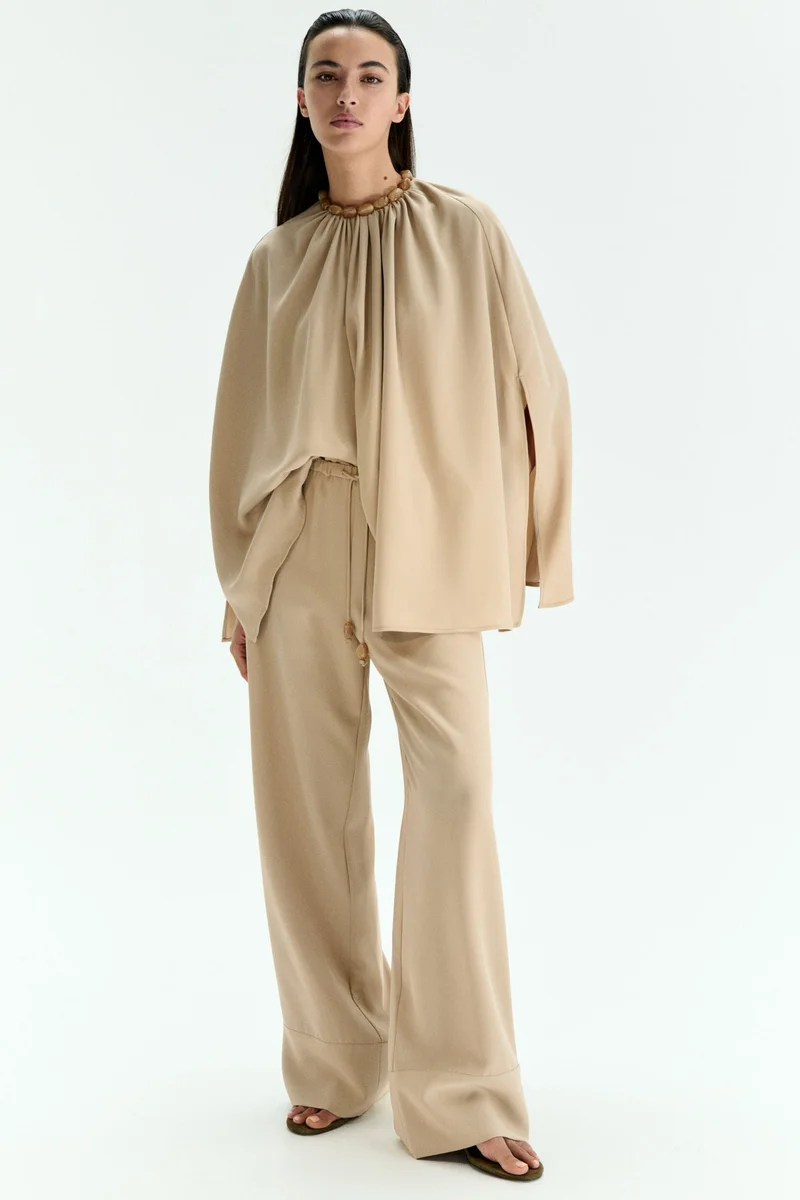 اتش اند ام بنطلون واسع برباط