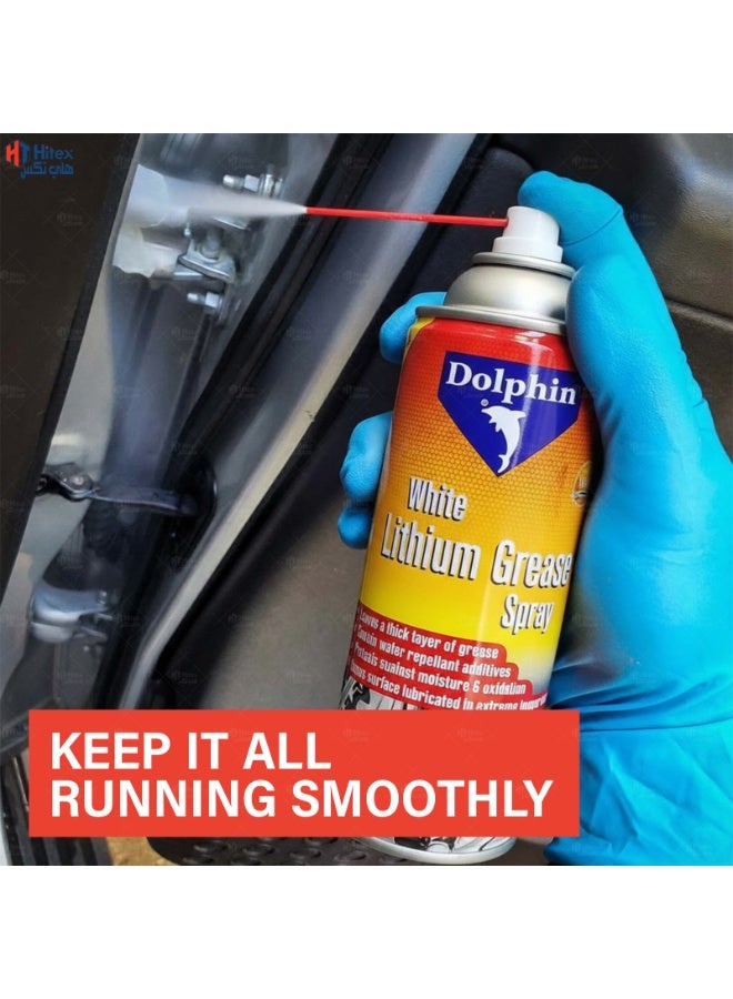 هيتكس بخاخ شحوم دولفين وايت ليثيوم - ٤٠٠ مل | مُزلّق قوي مقاوم للماء | يحمي من الصدأ والرطوبة والأكسدة - (2) - Image 5