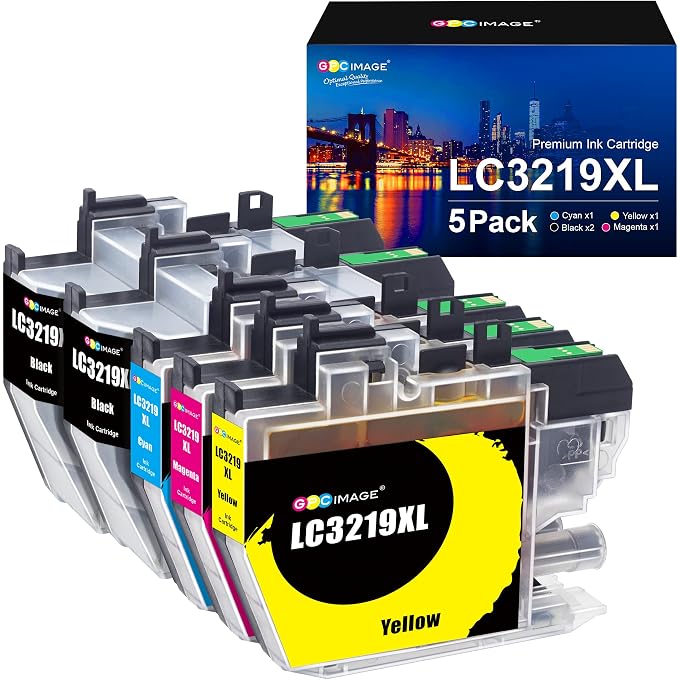 GPC Image Multipack Ink Cartridges Replacement for LC3219 3219XL Compatible with MFC-J6530DW J5330DW J5335DW J5730DW J6930DW J5930DW J6935DW (Black Cyan Magenta Yellow, 5-Pack)