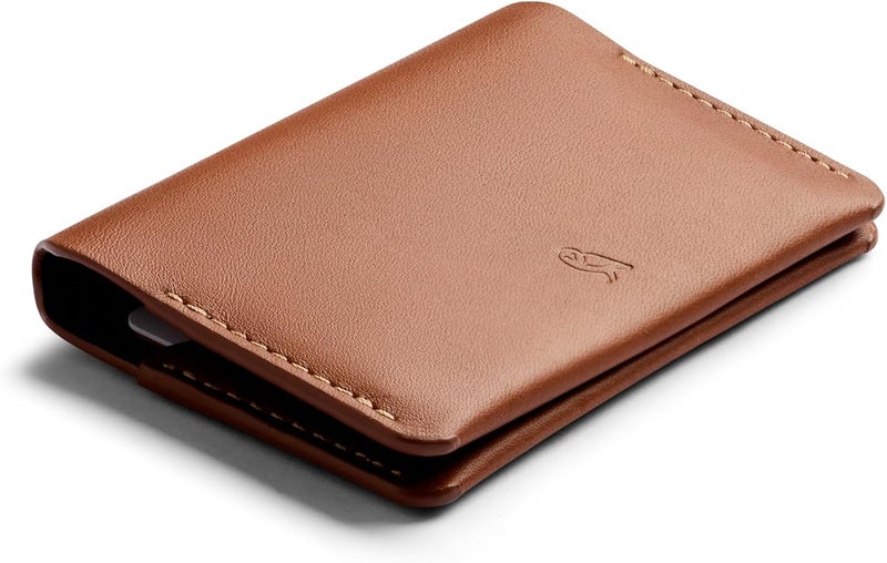 BELLROY Under Cover (slimline leather card wallet/holder with card storage, quick access slot, plus space for folded bills) - Caramel - Image 1