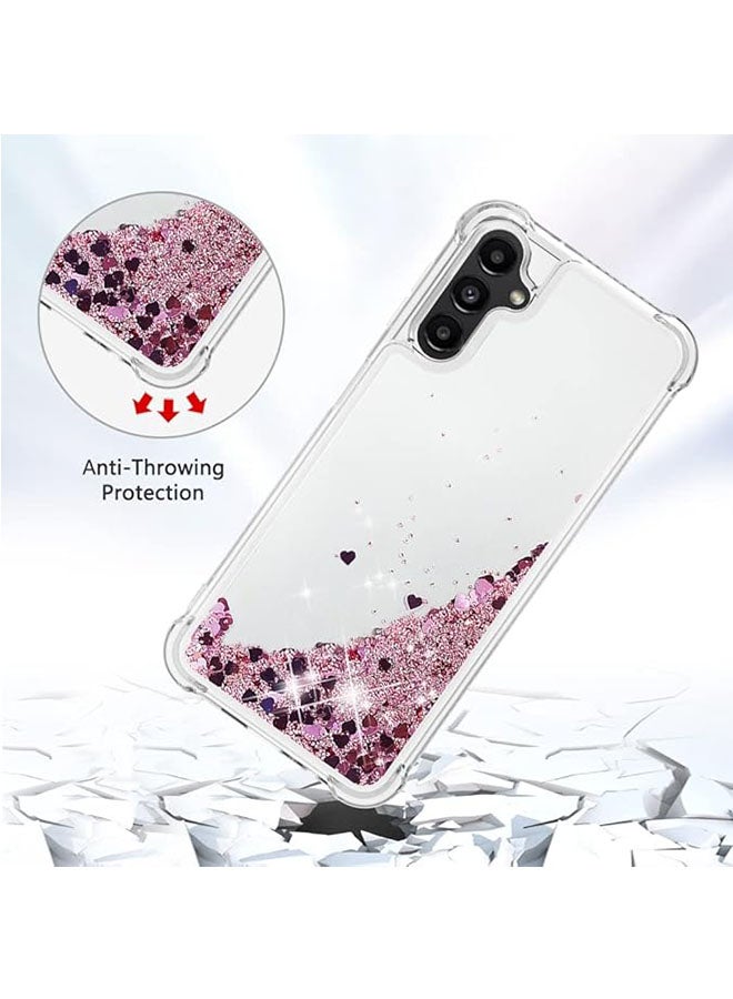 EYE CATCH Samsung Galaxy A52 Case For Women Girls Liquid Glitter Cover Sparkly Clear Shiny Bling Sparkle Phone Back Accessory Protection For Samsung Galaxy A52 Case Transparent  - Image 5