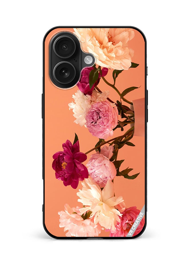 VR CREATIVE Protective Case Cover For Apple iPhone 16 Flower Design Multicolour