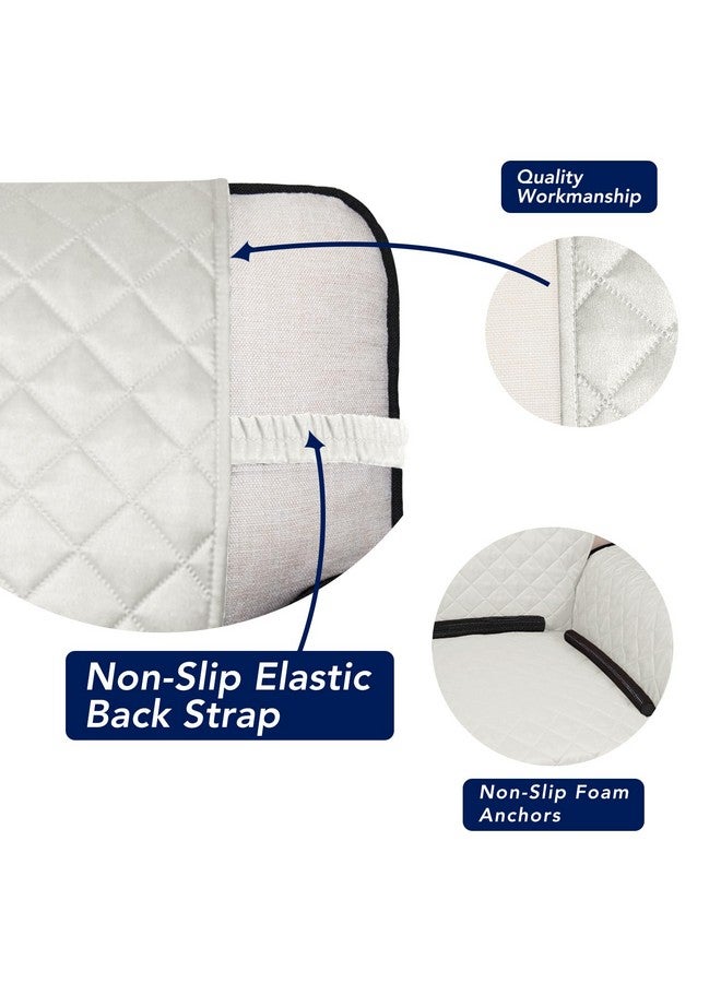PureFit Reversible Quilted Sofa Cover, Water Resistant Slipcover Furniture Protector, Washable Couch Cover with Non Slip and Elastic Straps for Kids, Dogs, Pets (Sofa, Ivory/Ivory) - Image 2