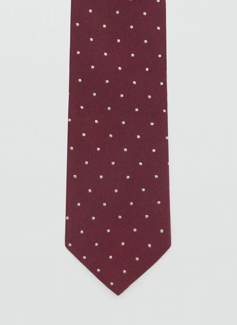 Mango Man Polka-Dot Silk Tie