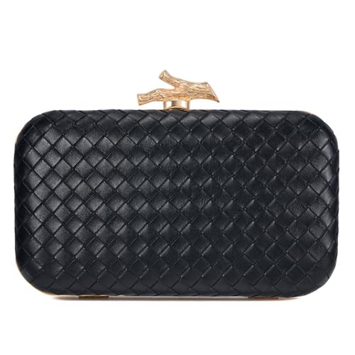 CHUNLI Clutch Purses for Women Evening/Wedding Chic Woven Bag Formal PU Leather Purse Designer Handbags for Women - Image 1