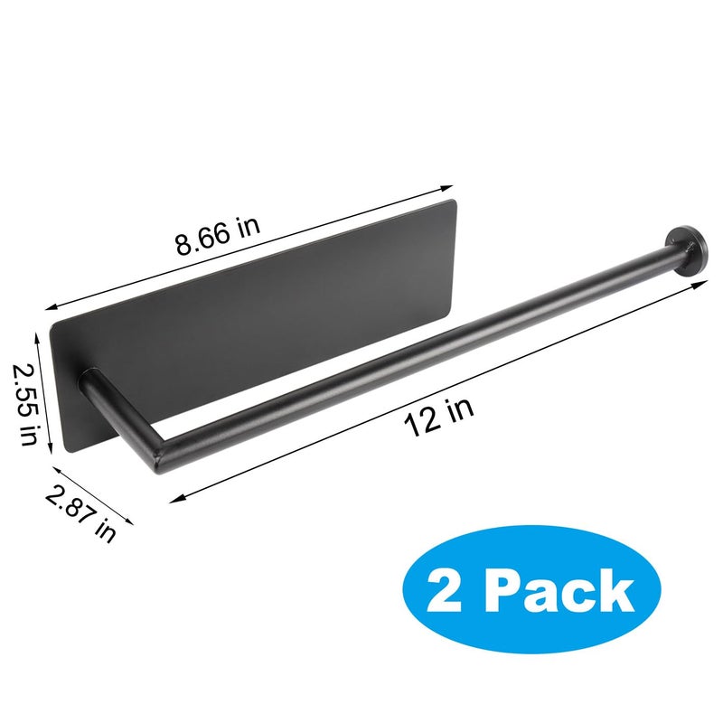 RedCall 2 Pack Magnetic Paper Towel Holder for Fridge,Black Kitchen Towel Holder for Refrigerator/BBQ Grills/Griddles Toolbox/RV,Powerful Magnetic Towel Bar,Kitchen Bathroom Organizers and Storage - Image 2