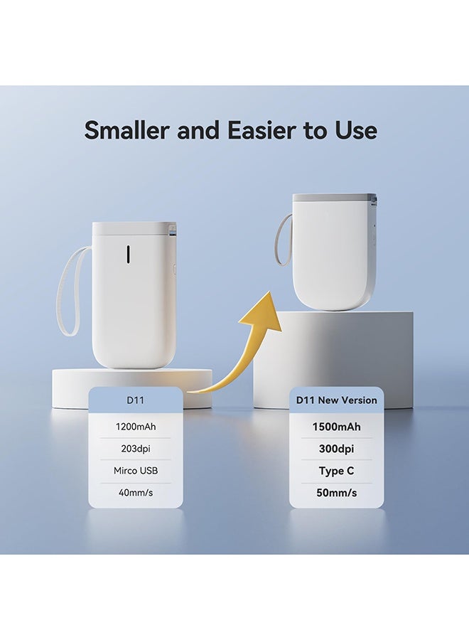آلة صنع الملصقات الصغيرة، طابعة ملصقات حرارية محمولة مع لفة واحدة من الورق الحراري، طابعة ملصقات السعر المحمولة، اتصال لاسلكي BT للمنزل والمكتب والمطبخ ومتجر السوبر ماركت - Image 2