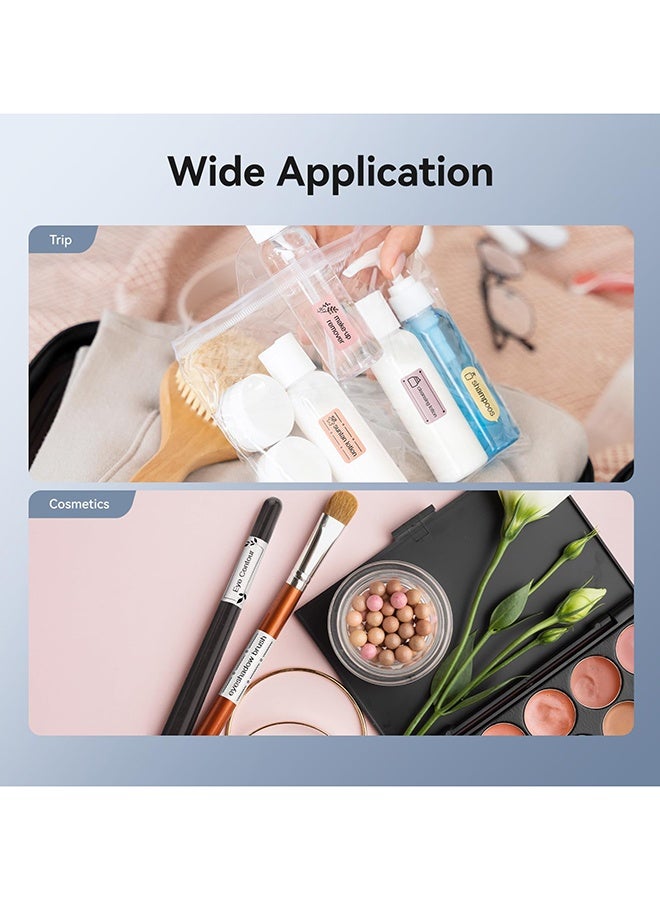 آلة صنع الملصقات الصغيرة، طابعة ملصقات حرارية محمولة مع لفة واحدة من الورق الحراري، طابعة ملصقات السعر المحمولة، اتصال لاسلكي BT للمنزل والمكتب والمطبخ ومتجر السوبر ماركت - Image 4