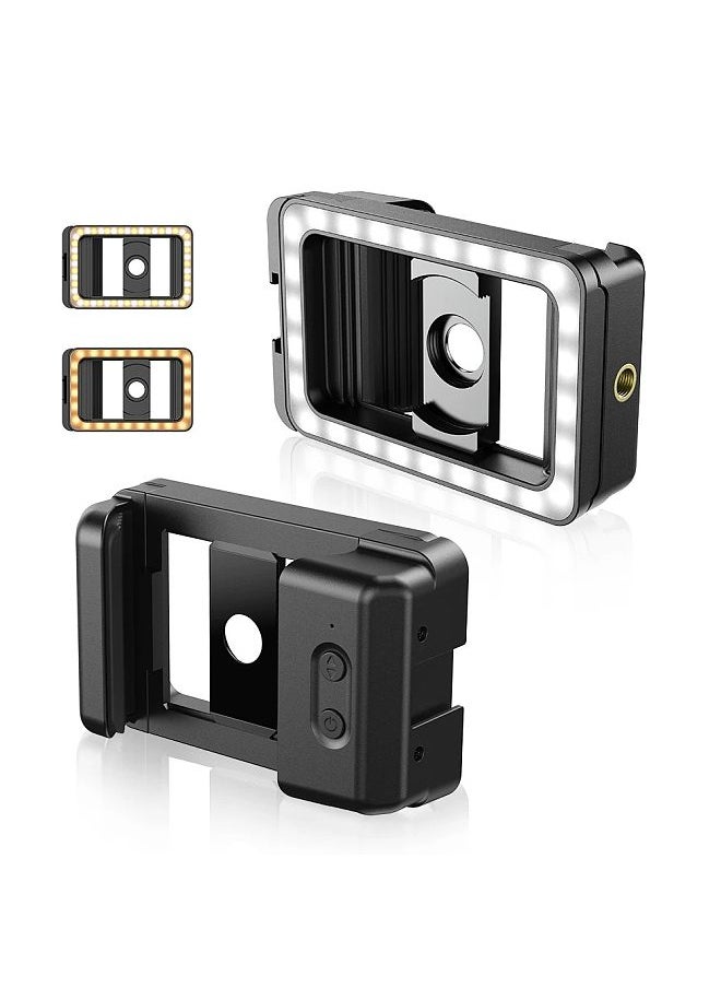 APEXEL FL23 Universal Phone Clip with 17mm + 37mm Thread LED Fill Light Cold Shoe Mount & 1/4in Screw Hole Lens Adapter Compatible with Android/iPhone/Samsung Smartphones Macro/Wide Angle/Fisheye Lens  - Image 5