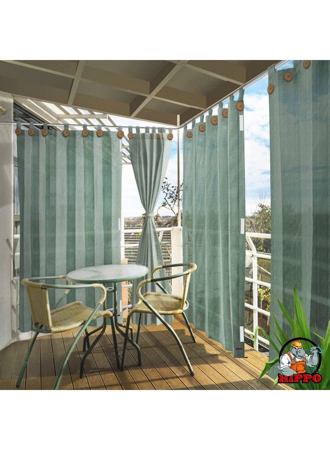Hippo HIPPO 230 GSM Outdoor Sun Blocking Balcony Loop Curtains Sun & UV Protection, Light Filtering 9FT Long Door Curtain (4.5FTX9FT, Moon-Stone, 2 PC) - Image 1