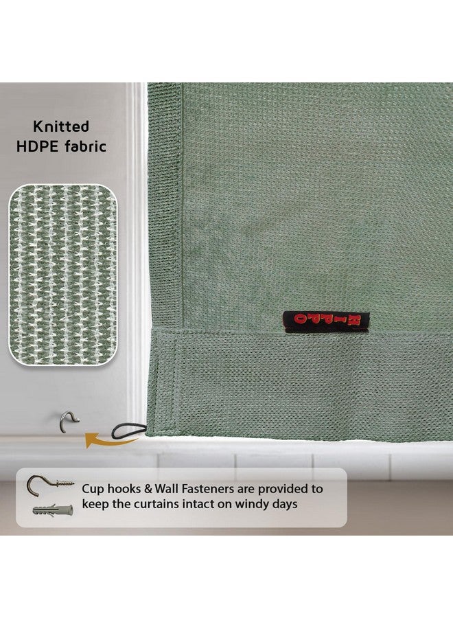 Hippo HIPPO 230 GSM Outdoor Sun Blocking Balcony Loop Curtains Sun & UV Protection, Light Filtering 9FT Long Door Curtain (4.5FTX9FT, Moon-Stone, 2 PC) - Image 5