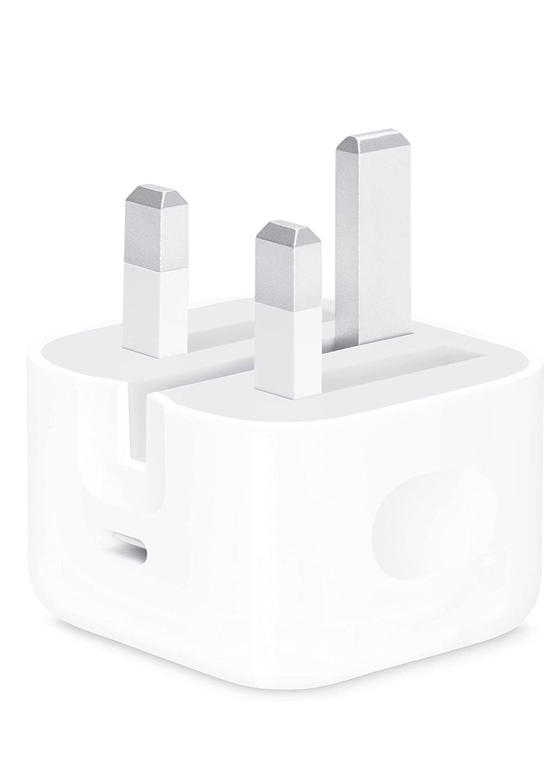 "استمتع بالطاقة بأناقة: محول طاقة USB-C بقوة 20 وات باللون الأبيض الأنيق" - Image 1