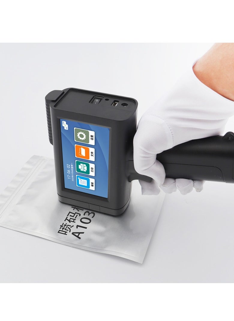 Demin M20 Arabic Portable Intelligent Upgraded Handheld Inkjet Printer Gun With 4.3 Inch New Ui Design Touch Screen Quick Drying Inkjet Coding Machine For QR Code Barcode Production Date Time Logo Batch Number 600dpi  - Image 2